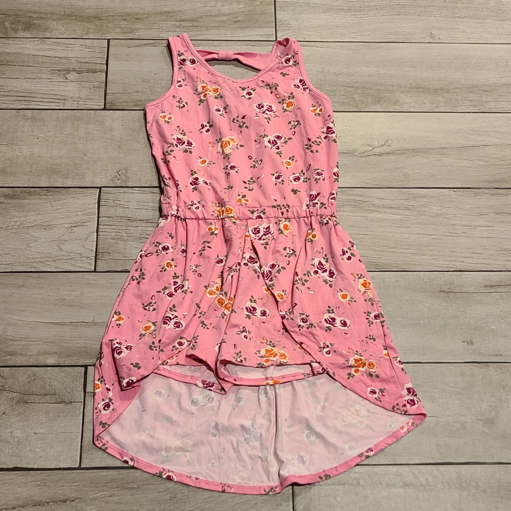 🐣 Poof high low flowered romper dress🧋☃️🦋🐯🐠🍬🍿🍕🐬
